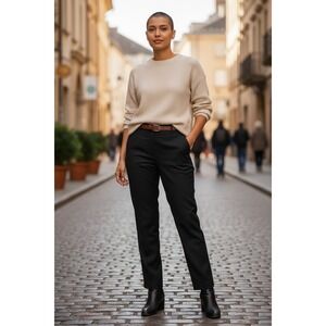 Ralph Lauren Black Label Wool Pants – Size 10 Minimal Preppy Luxury‎ Leather